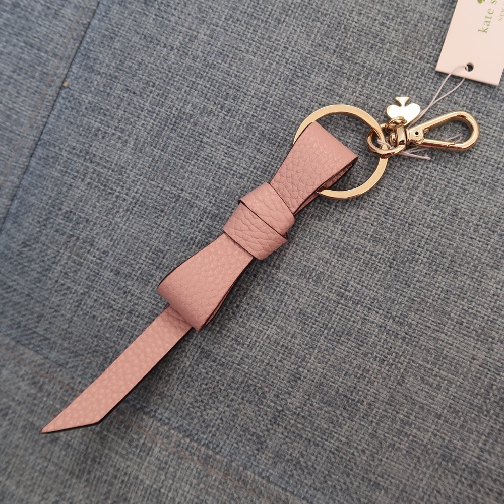 SOLD Kate Spade leather bow keychain